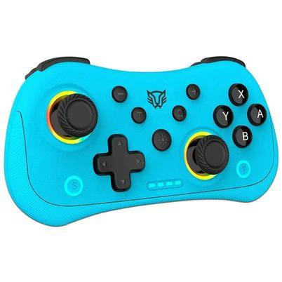 Control Para Videojuegos Balam Rush Pocket G555 Azender Br-942577 Conectividad Inalámbrico Bluetooth 5.0 Iluminación Rgb Multicolor Compatible Con Nintendo Switch Color Azul