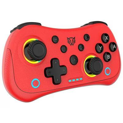 Control Para Videojuegos Balam Rush Pocket G555 Azender Br-942584 Conectividad Inalámbrico Bluetooth 5.0 Iluminación Rgb Multicolor Compatible Con Nintendo Switch Color Rojo