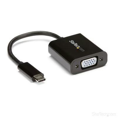Startech.Com Adaptador Usb C A Vga - Negro - 1080p - Convertidor De Vídeo Para Su Macbook Pro - Dongle De Pantalla Usb Tipo C A Vga - La Versión Mejorada Es Cdp2vgaec