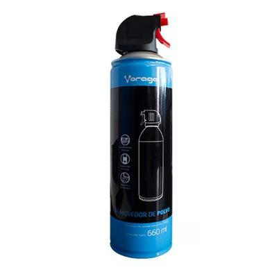 Limpiador De Aire Comprimido Vorago Cln-300 Volumen Neto 660 Ml Con Válvula Para Remover Polvo No Flamable Compuesto Químico Color Azul, Negro