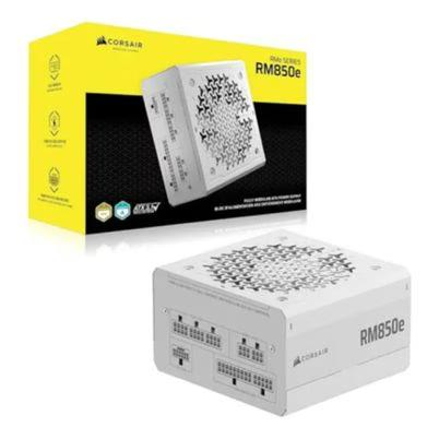 Unidad De Fuente De Poder Corsair Rm850e Cp-9020293-Na Potencia Nominal 850w Alimentador De Energía 24-Pin Atx Certificación 80 Plus Gold Color Blanco
