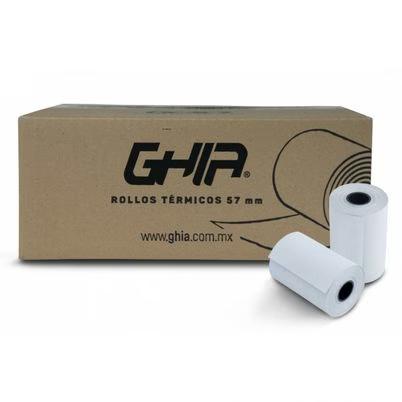 Ghia Papel Térmico 57 X 40mm, Reacción Negro, 50 Piezas Ctg574n