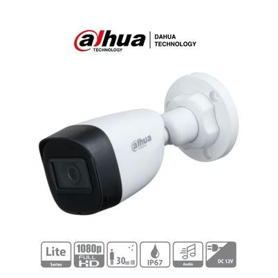 Camara Dahua Bullet 2mp/ Microfono Integrado/ Lente De 2.8mm/ 30 Mts De Ir/ Ip67/ Policarbonato/ Cvi/Cvbs/Ahd/Tvi/ Blc/Hlc/Dwdr/
