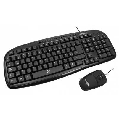 Kit De Teclado Y Mouse Easy Line Balance, Alámbrico, Usb, Negro (Inglés) El-993391