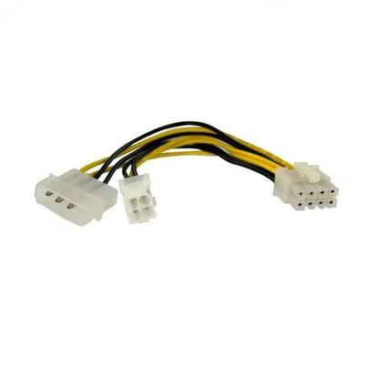 Startech.Com Adaptador De Corriente Eps De 4 Pines A 8 Pines De 6 Pulgadas Con Lp4 - H/M