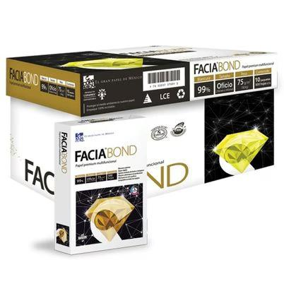 Papel Cortado Facia Visión Faciaoficio Tamaño Oficio Bond Gamaje 75gr Color Blanco Paquete Con 10 Resmas De 500 Hoja(S)