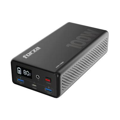 Central Eléctrica Portátil Forza Power Technologies Fpp-T100 Pantalla Lcd Capacidad De Salida De 100w 4 Puertos De Salida Tecnología Turbo Power Carga Rápida Color Negro