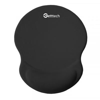 Mousepad Getttech Ggd-Std-01-Bk Color Con Descansa Muñecas Poliuretano, Textil Color Negro
