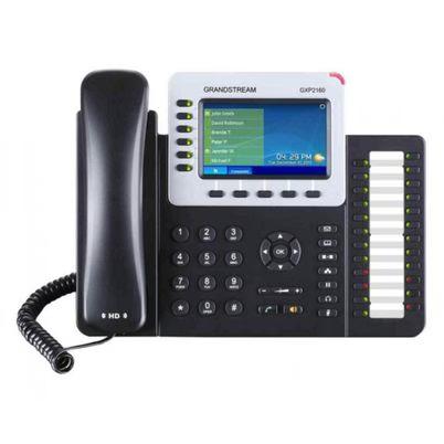 Grandstream Teléfono Ip Gxp2160 Con Pantalla 4.3", 6 Lineas, 5 Teclas Programables, Altavoz, Negro