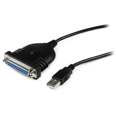 Startech.Com Cable De 1, 8m Adaptador De Impresora Paralelo Db25 A Usb A - H/M