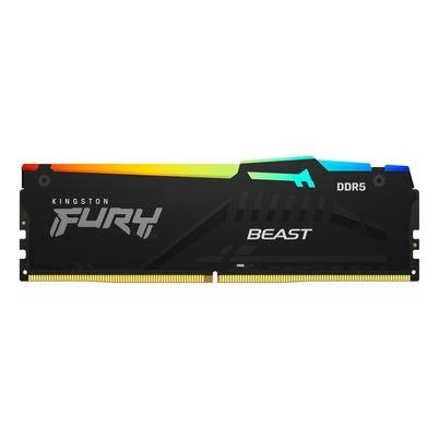 Memoria Ram Kingston Technology Fury Beast Rgb Ddr5 16gb 5600 Mhz Disipador Térmico Negro