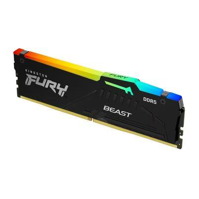 Modulo De Memoria Ram Kingston Technology Fury Beast Rgb Kf560c36bbe2a-16 Tipo De Memoria Ddr5 Capacidad De Almacenamiento 16gb Velocidad De La Memoria 6000 Mhz 288-Pin Dimm Iluminación Rgb Color Del Producto Negro