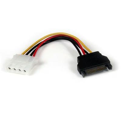 Startech.Com Cable De Alimentación De 15cm Adaptador Molex Lp4 A Sata - Hembra A Macho