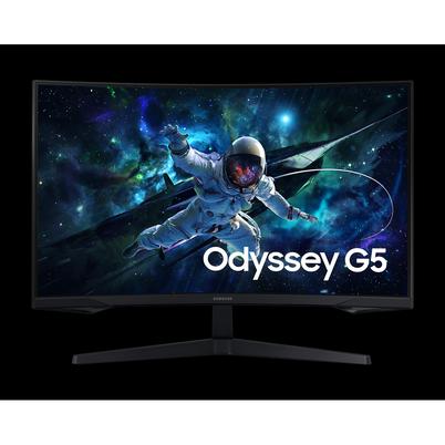 Monitor Curvo Samsung Odyssey G5 Ls32cg552elxzx (27") Panel Va Resolución (2560x1440) Pixeles Tiempo De Respuesta 1ms Interfaz Hdmi, Displayport Tipo De Hd Qhd Color Negro