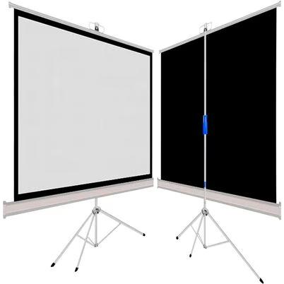 Pantalla Proyeccion De Tripie Multimedia Screen Mst-246, 137 Pulgadas Diagonal, Medida 246 Cm X 246 Cm, Formato 1:1, Color Blanco Mate, Portatil