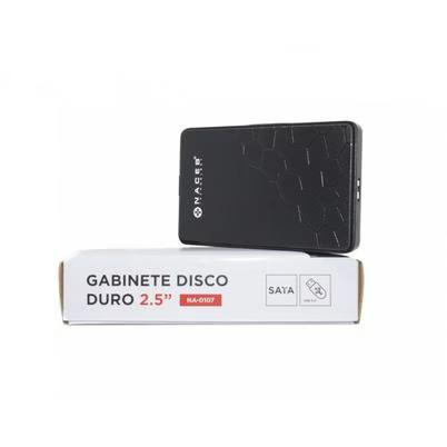 Naceb Gabinete De Disco Duro Na-0107 2.5\, Sata, Usb 2.0/3.0, Negro