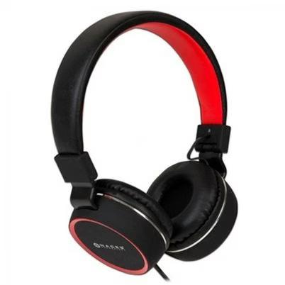 Naceb Audífonos Con Micrófono Na-0310r, Alámbrico, 1.2 Metros, 3.5mm, Negro/Rojo