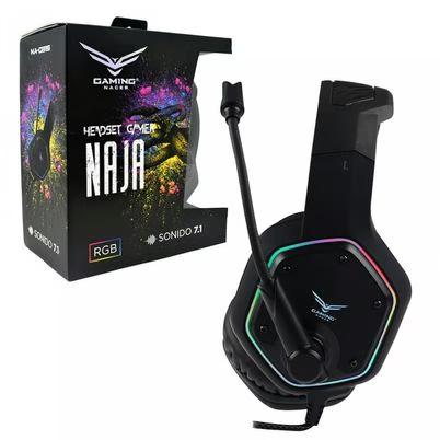Naceb Audífonos Gamer Naja 7.1, Alámbrico, 2 Metros, Usb, Negro Na-0315