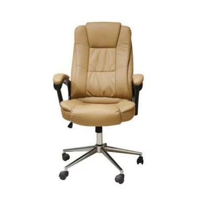 Silla Ejecutiva Naceb Technology Na-0930c Capacidad De Carga Maxima 120kg 5 Rueda(S) Reposabrazos Rígido Ángulo De Inclinación 45 - 45° Material De Elaboración Vinilo, Poliuretano Color Del Producto Beige, Cafe