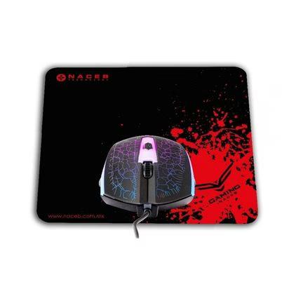 Mouse Gamer Naceb Óptico Na-632 + Mousepad, Alámbrico, Usb, 1200dpi, Multicolor