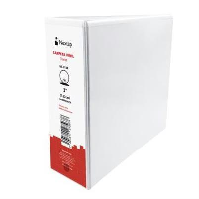 Carpeta Kyma Cpkcbho-100-Bco (3") Tamaño Carta Con Argollas Tipo "O" Capacidad 500 Hoja(S) Vista Panorámica Material Vinilo Color Del Producto Blanco