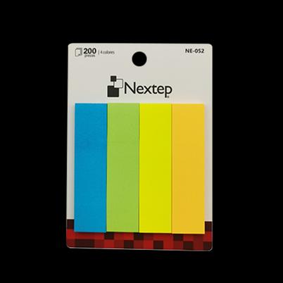 Banderitas Adhesivas Nextep Post-It Ne-052 Longitud (76x19)Mm Rectangulares Estuche Con 200 Hoja(S) Material Papel Color Neon