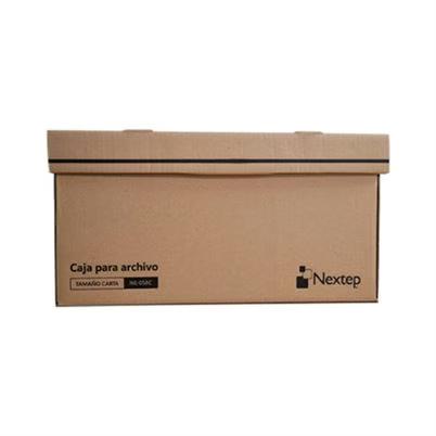 Caja De Archivo Muerto Económica Nextep Ne-058c Tamaño Carta Resistencia 23ect Paquete Con 12 Piezas Material Carton Resistente Color Cafe