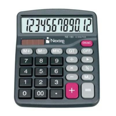 Calculadora Nextep Ne-183 Básica 12 Dígitos 1 Linea Negro