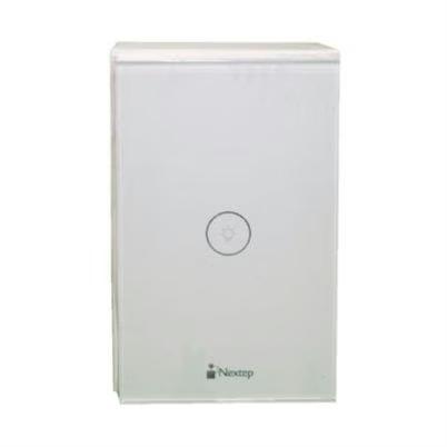 Interruptor Nextep Ne-266d 800w Atenuador De Luz Inalámbrico 1 Botone Google Asistente Blanco