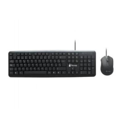 Kit De Teclado/Mouse Nextep Ne-416 Alambrico Usb Optico 800 Dpi Negro, Gris