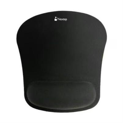 Mousepad Nextep Ne-418r Base Antiderrapante, Antideslizante Con Descansa Muñecas Material Tela, Gel, Caucho Color Negro