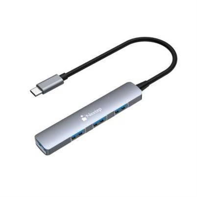Adaptador Hub Nextep Soluciones Ne-444c Conectividad Alámbrica 4 Puerto(S) Interfaz Usb Velocidad De Transferencia De Datos 5 Gbit/S Longitud Del Cable 15 Cm Color Gris