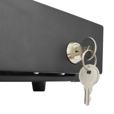 Cajón De Dinero Nextep Ne-514 12 Compartimientos (8 Monedas + 4 Billetes) Rj-11 Acero Laminado Negro