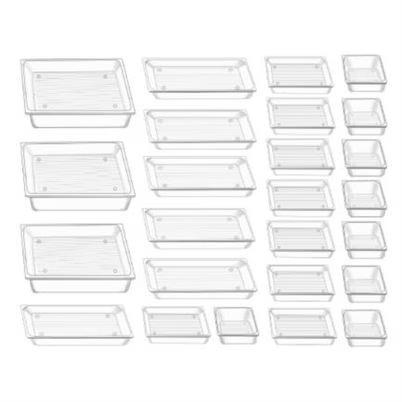 Kit De Organizadores Para Cajón Nextep Ne-625 Plástico Transparente 25 Pieza(S)