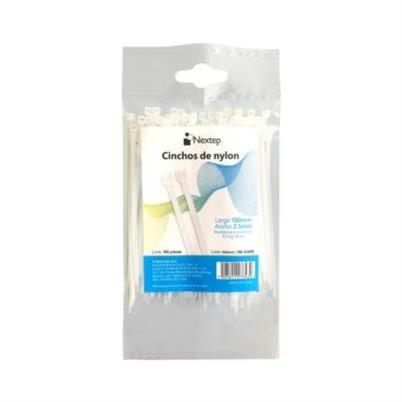 Cincho Nextep Ne-638b Paquete Con 100 Piezas Por Bolsa Material Nylon Color Blanco