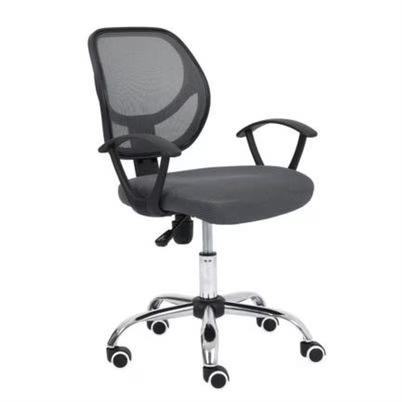 Silla Para Oficina Nextep Ne-650sg Capacidad 110 Kg Respaldo Acolchado Giratoria Y Respaldo Altura Regulable Material Tela Acolchonada Color Gris, Negro