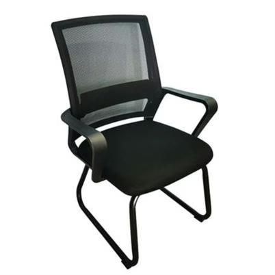 Silla De Visitas Nextep Ne-652n Capacidad De Carga Maxima 100 Kg Con Descansa Brazos Material Malla, Tela Color Del Producto Negro