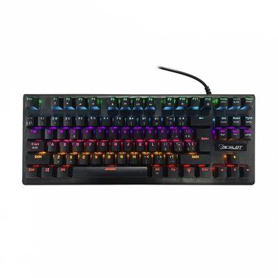 Teclado Gamer Ocelot Gaming Ogmk02 Rgb, Teclado Mecánico, Switch Azul, Alámbrico, Negro (Español)