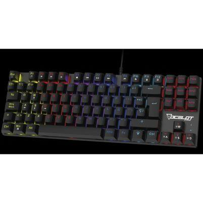 Teclado Mecánico Ocelot Gaming Ok-Tkl2 Conectividad Alámbrico Usb-C Longitud Del Cable 1.5 M Retroiluminación Led Rgb Material De Elaboración Abs Color Del Producto Negro
