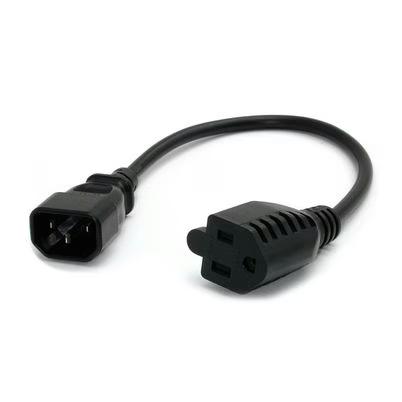 Cable De Alimentación Startech.Com Pac100 Genero Macho/Hembra Conectores Acoplador C14 / Nema 5-15r Longitud Del Cable 0.3 M Color Del Producto Negro
