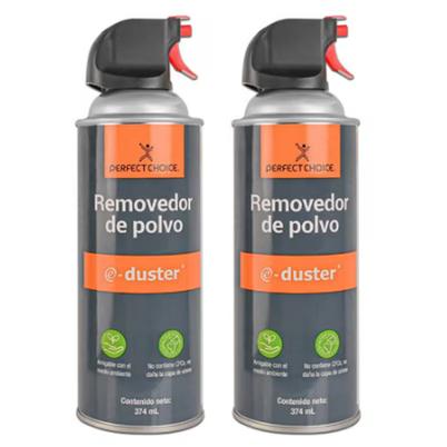 Aire Comprimido Perfect Choice Pc-034148 Volumen Neto 374 Ml Con Válvula Para Remover Polvo No Flamable Compuesto Químico 2 Pieza(S) Color Del Empaque Negro, Naranja
