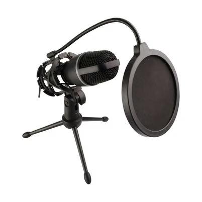 Micrófono De Estudio Perfect Choice Pc-110583 Alámbrico Usb 16 Bit 39 Db 48 Khz Negro