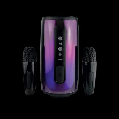 Bocina Inalambrica Perfect Choice Rgb Con 2 Microfonos Inalambricos - Cosmo