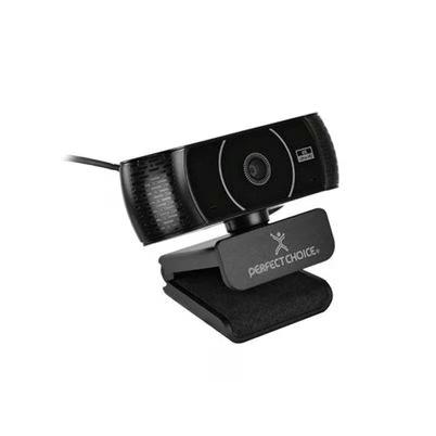 Cámara Web Perfect Choice Pc-320524 8mp Resolución De Video (2560x1440) Pixeles Alámbrica Interfaz Usb 30 Fps Longitud Del Cable 1.8 M 4k Ultra Hd Color Negro