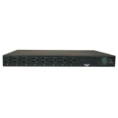 Unidad De Distribución De Energía Tripp Lite Pdumh15at (1u) Potencia De Salida 1400w Capacidad De Potencia 2000va 8 Conectores Ac Conector De Salida Nema 5–15p Indicadores Led Color Negro
