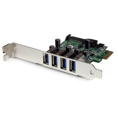 Startech.Com Tarjeta Adaptador Pci Express Pci-E Usb 3.0 Con Uasp De 4 Puertos - Alimentación Sata