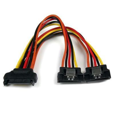 Startech.Com Cable 0, 15m Adaptador Bifurcador Divisor Splitter Alimentación Sata Latching Cierre Pestillo - 2x Hembra