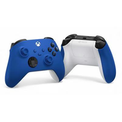 Control Para Xbox Microsft Shock Blue Qau-00065 Conectividad Inalámbrico Bluetooth Tecnología De Control Analógico/Digital Compatible Con Xbox One. Xbox One S. Xbox One X Color Azul, Blanco