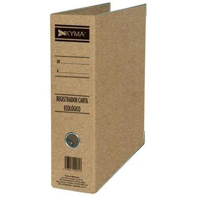 Registrador Kyma Regis-Ky-Kr (4") Tamaño Carta Con Argolla Con Capacidad De 700 Hojas Material Carton Ecológico Color Del Producto Cafe