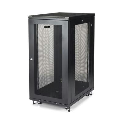 Gabinete Para Rack Startech.Com Rk2433bkm (24u) Capacidad Máxima De Peso 450 Kg Material 4 Ruedas Ajustable Material Acero Color Del Producto Negro